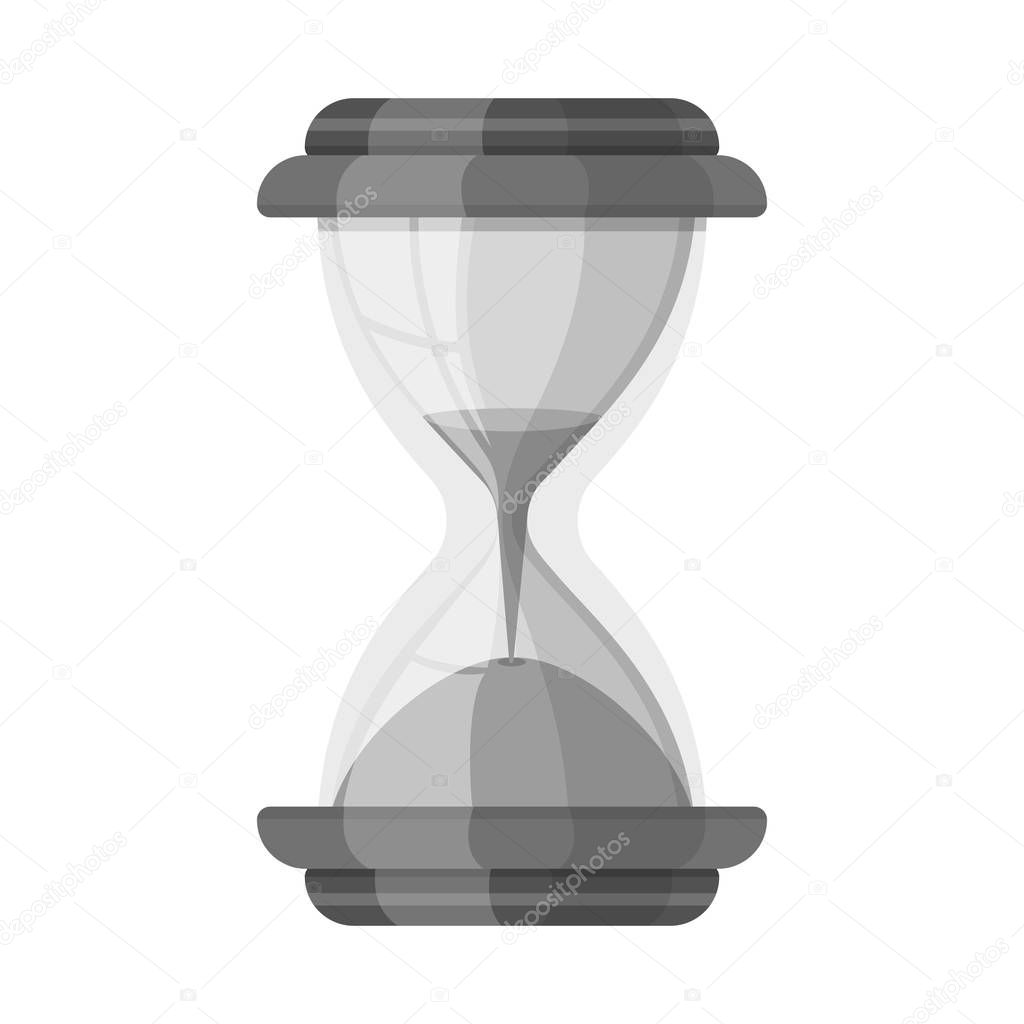 Vector design of sandglass and flow icon. Web element of sandglass and transparent stock symbol for web.