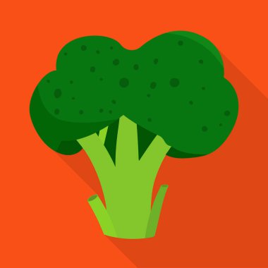 Brokoli ve sebze logosunun vektör tasarımı. Stok için brokoli ve gıda vektör simgesi koleksiyonu.