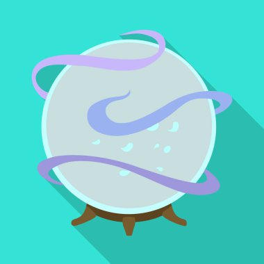 Küre ve kristal ikonun izole nesnesi. Küre ve kürenin grafiksel stok vektör çizimi.