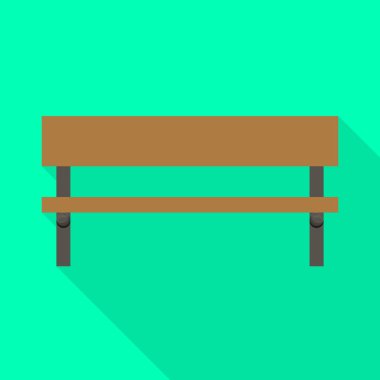 Ayrı bir bank ve koltuk sembolü. Kürsü ve mobilya stok vektör illüstrasyonunun web ögesi.