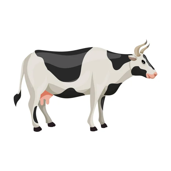 Εικονίδιο φορέα αγελάδας.Εικονίδιο φορέα κινουμένων σχεδίων απομονώνονται σε λευκό φόντο αγελάδα. — Διανυσματικό Αρχείο