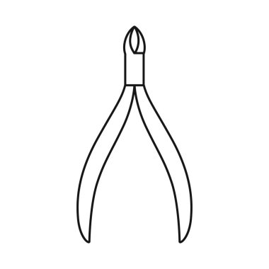 Forseps ve spa işaretlerinin vektör çizimi. Forseps 'in web ögesi ve ağ için metal stok sembolü.