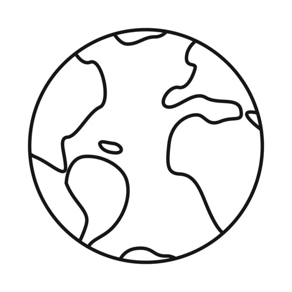 Vektorillustration des Erd- und Globus-Logos. Webelement der Erde und Kugelvektorsymbol für Aktien. — Stockvektor