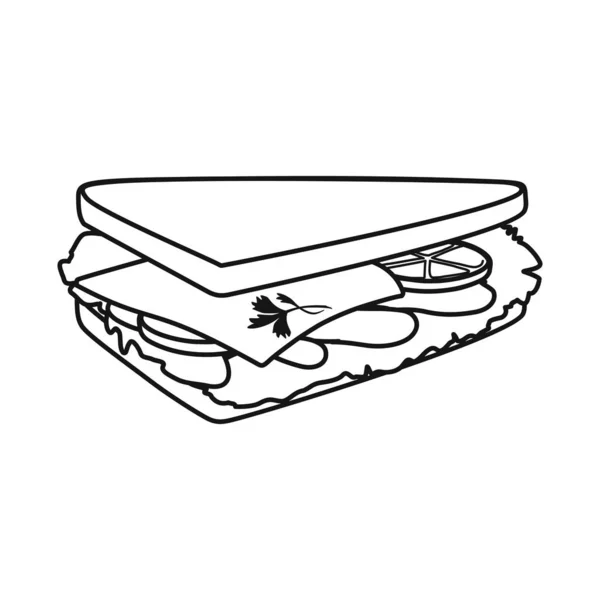 Conception vectorielle de pain et burger symbole. Graphique de pain et symbole de stock alimentaire pour la toile . — Image vectorielle