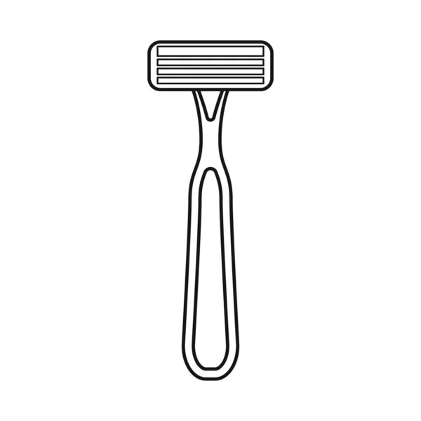 Ilustração vetorial de barbeador e ícone de segurança. Gráfico de barbeador e símbolo de estoque de mulher para web . — Vetor de Stock