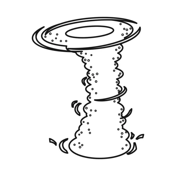 Projeto vetorial de tornado e logotipo da água. Gráfico de tornado e ícone de vetor de efeito para estoque . —  Vetores de Stock