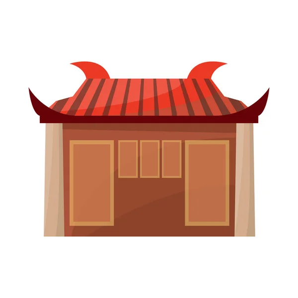 Objeto aislado de templo y logotipo de Hanoi. Conjunto de templo y el icono del vector vietnamita para la acción . — Vector de stock