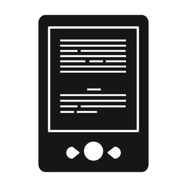 Icono del vector de Ebook icon.Black aislado en el libro electrónico de fondo blanco  . — Vector de stock