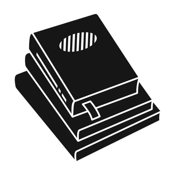 Stapel von Büchern Vektor icon.black Vektor Symbol isoliert auf weißem Hintergrund Stapel von Büchern . — Stockvektor