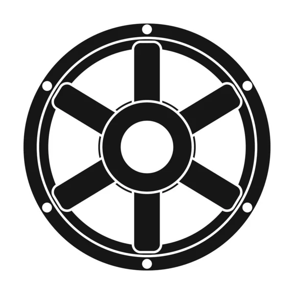 Rad des Wagens Vektor icon.black Vektor icon isoliert auf weißem Hintergrund Rad des Wagens. — Stockvektor