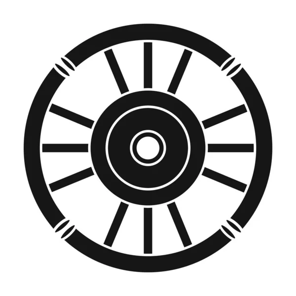 Wiel van de winkelwagen vector icon.Black vector pictogram geïsoleerd op witte achtergrond wiel van de winkelwagen. — Stockvector