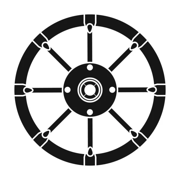 Roue du panier icône vectorielle.Icône vectorielle noire isolée sur fond blanc roue du panier . — Image vectorielle