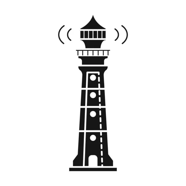 Beacon-Vektor icon.black Vektor-Symbol isoliert auf weißem Hintergrund Beacon. — Stockvektor