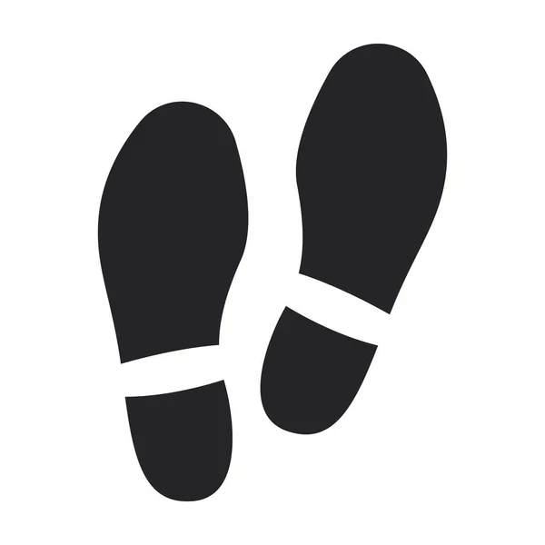 Impresión del icono del vector del zapato. Icono del vector negro aislado en la impresión de fondo blanco del zapato  . — Vector de stock