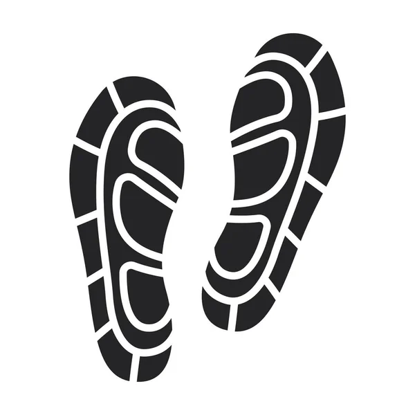 Impresión del icono del vector del zapato. Icono del vector negro aislado en la impresión de fondo blanco del zapato  . — Vector de stock