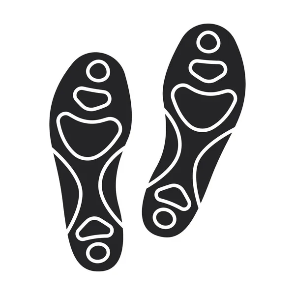Impresión del icono del vector del zapato. Icono del vector negro aislado en la impresión de fondo blanco del zapato  . — Vector de stock