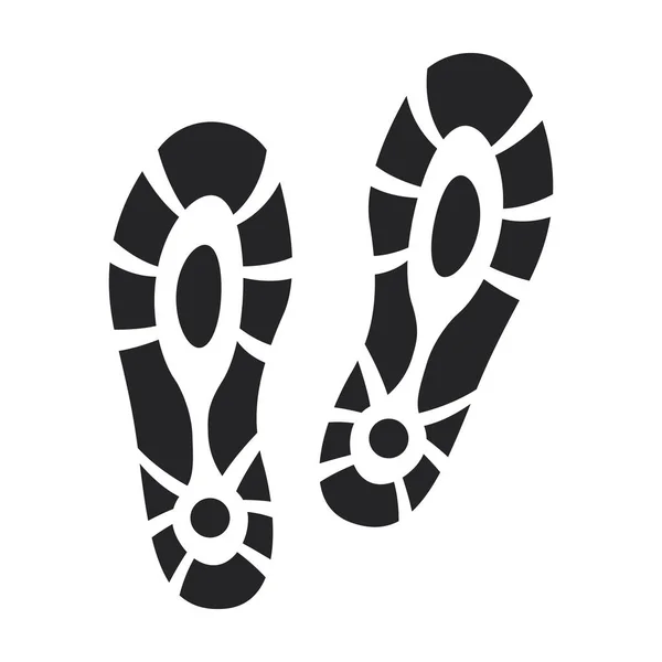 Tisk ikony vektoru boty.Černá vektorová ikona izolované na bílém pozadí tisk boty . — Stockový vektor