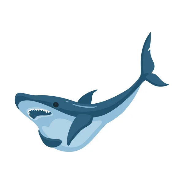 Fisch Hai Vektor icon.cartoon Vektor Symbol isoliert auf weißem Hintergrund Fisch Hai . — Stockvektor