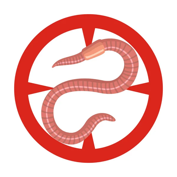 Aardworm vector icon.Cartoon vector pictogram geïsoleerd op witte achtergrond regenworm. — Stockvector
