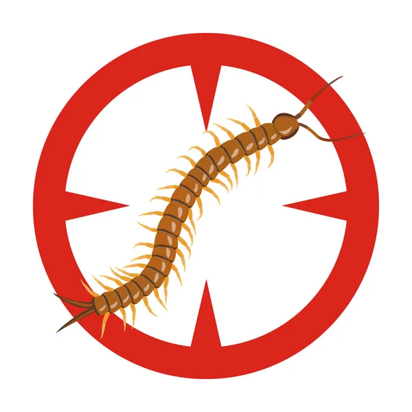 Icône vectorielle de centipede Icône vectorielle de bande dessinée isolée sur fond blanc centipede  . — Image vectorielle