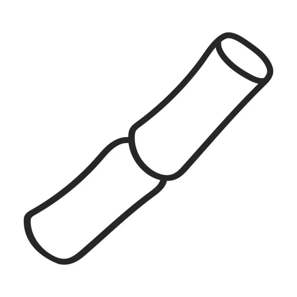 Tige de canne à sucre icône vecteur.Ligne icône vectorielle isolé sur fond blanc tige de canne à sucre  . — Image vectorielle