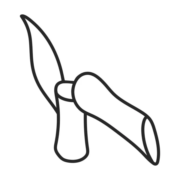 Stamm des Zuckerrohrvektors icon.line Vektor-Symbol isoliert auf weißem Hintergrund Stamm des Zuckerrohrs . — Stockvektor