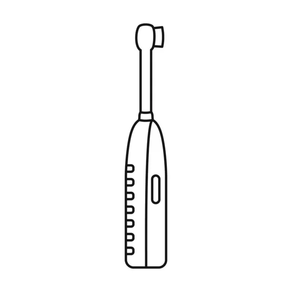 Zahnbürste Vektor icon.line Vektor-Symbol isoliert auf weißem Hintergrund Zahnbürste. — Stockvektor