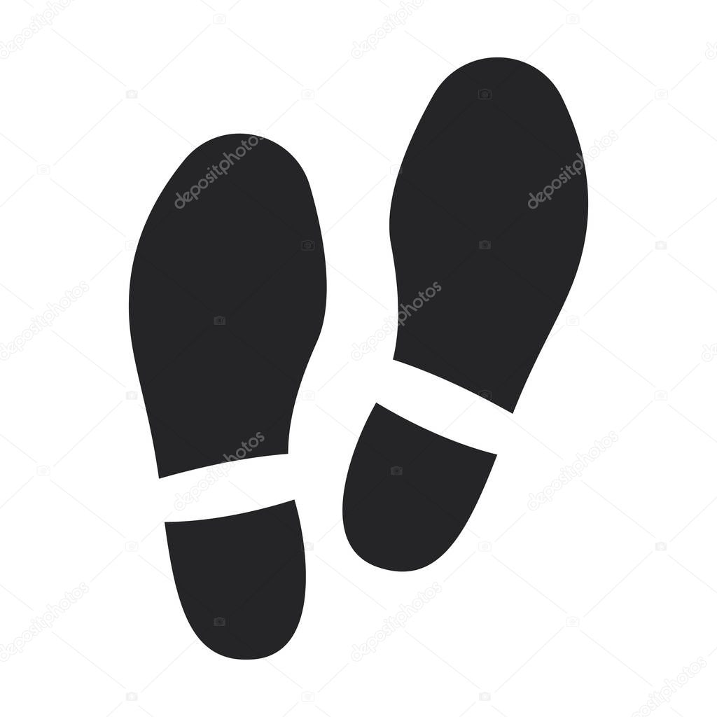 Print of shoe vector icon.Black vector icon isolated on white background print of shoe .