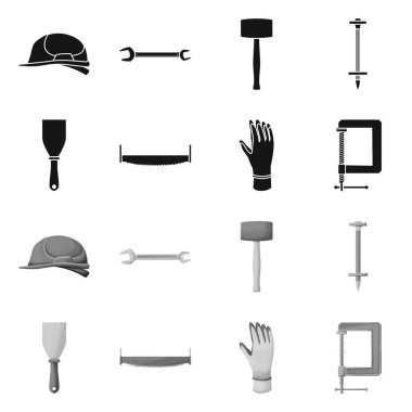 Ayrı bir yenileme nesnesi ve ev sembolü. Yenileme ve el işi stok vektör çizimi.