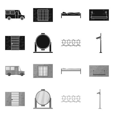 Güvenlik ve polis işaretinin vektör çizimi. Güvenlik ve gözaltı stok vektör çizimi.