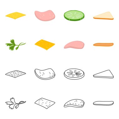 Akşam yemeğinin vektör çizimi ve hızlı ikon. Akşam yemeği seti ve ağ için leziz stok sembolü..