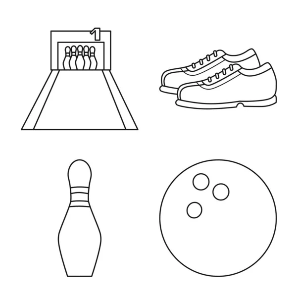 Isoliertes Objekt des Wettbewerbs und Ausrüstungsikone. Wettbewerb und Hobby-Aktienvektorillustration. — Stockvektor