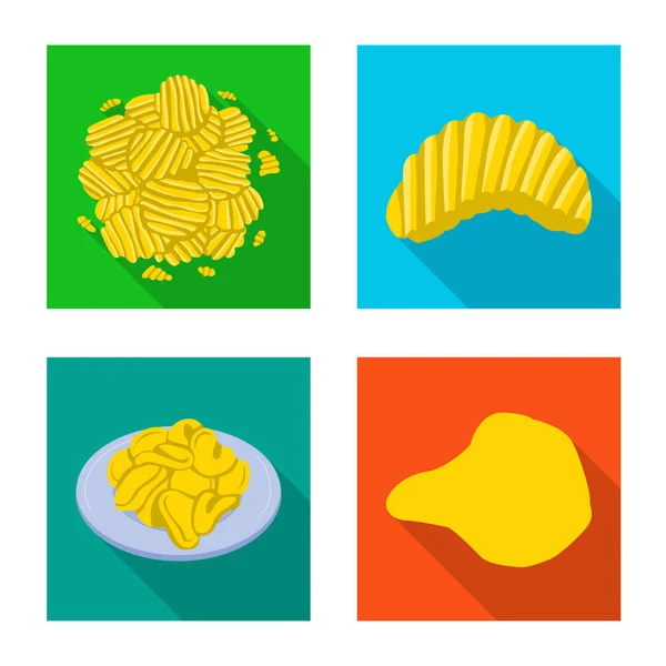 Ilustración vectorial de palomitas de maíz y logotipo asado. Conjunto de palomitas de maíz e ilustración de vector de stock de granja . — Vector de stock