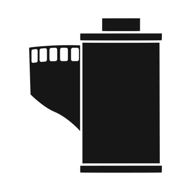 Kartuş ve kaset sembollerinin vektör tasarımı. Stok için kartuş ve makara vektör simgesi grafiği.