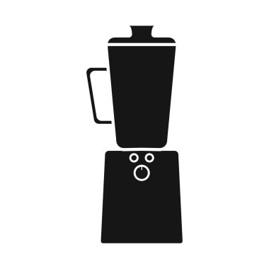 Mikser ve makine sembolünün izole edilmiş nesnesi. Stok için blender ve meyve sıkacağı vektör simgesinin grafiği.
