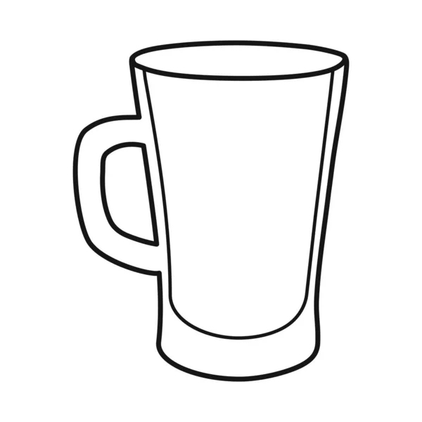 Isolierte Objekt der Tasse und Saft Symbol. Grafik des Becher- und Zuckerstocksymbols für das Web. — Stockvektor