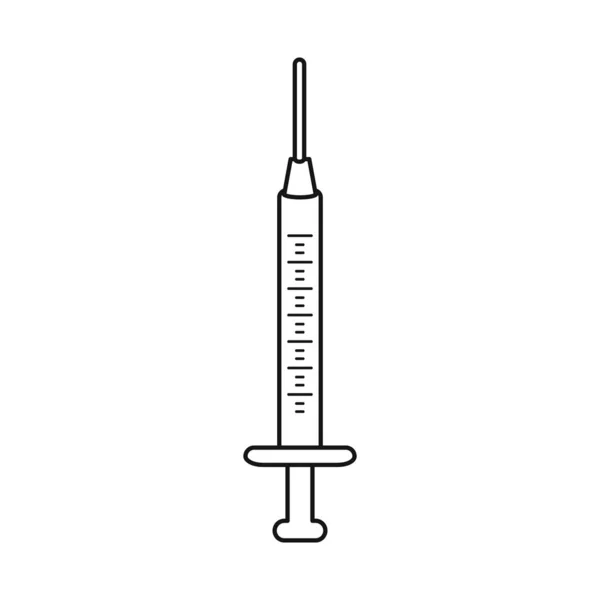 Vektorillustration von Spritze und Nadelzeichen. Web-Element der Spritze und Medizin-Vektor-Symbol für Aktien. — Stockvektor