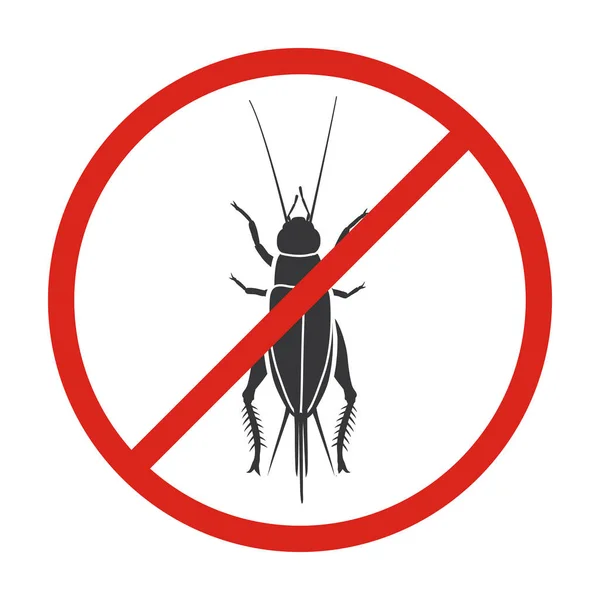 Icono de vector de cricket de insectos. Icono de vector negro aislado en el cricket de insectos de fondo blanco  . — Vector de stock