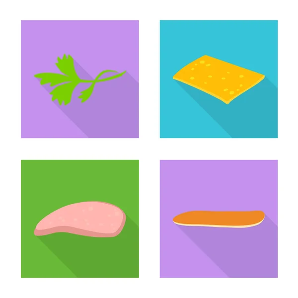 Illustration vectorielle du dîner et logo rapide. Ensemble de dîner et icône vectorielle délicieuse pour le stock . — Image vectorielle