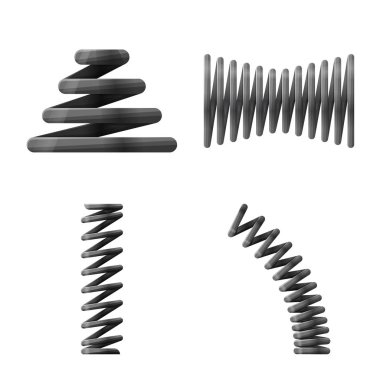 Basınç ve spiral ikonun vektör çizimi. Basınç ve sıkıştırma stok vektör illüstrasyonu koleksiyonu.