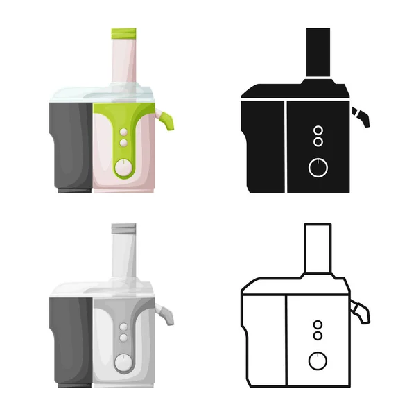 Projeto vetorial do juicer e símbolo da máquina. Gráfico do ícone do vetor do juicer e do processador para o estoque . —  Vetores de Stock