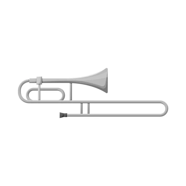 Isolated object of cornet and pipe icon. Graphic of cornet and tuba stock symbol for web. — Stock Vector