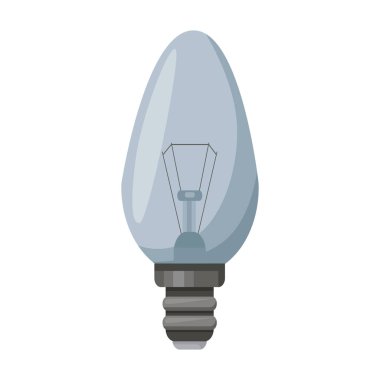 Elektrik lambası vektör simgesi. Çizgi film vektör simgesi beyaz arka plan elektrik lambasında izole edildi.