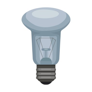 Ampul vektör simgesi. Çizgi film vektör simgesi beyaz arkaplan ampulü üzerinde izole edildi.