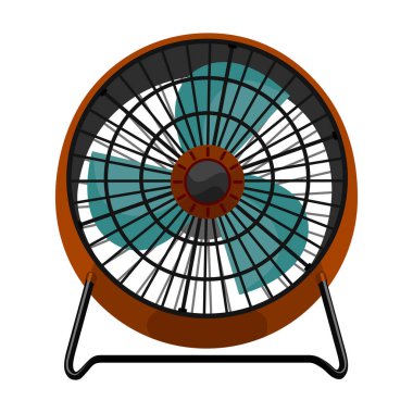 Elektrik fan vektör simgesi. Çizgi film vektör simgesi beyaz arkaplan elektrikli vantilatörde izole edildi .
