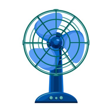 Elektrik fan vektör simgesi. Çizgi film vektör simgesi beyaz arkaplan elektrikli vantilatörde izole edildi .