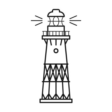 Beacon vektör simgesi. Çizgi vektör simgesi beyaz arkaplan işaretinde izole edildi.