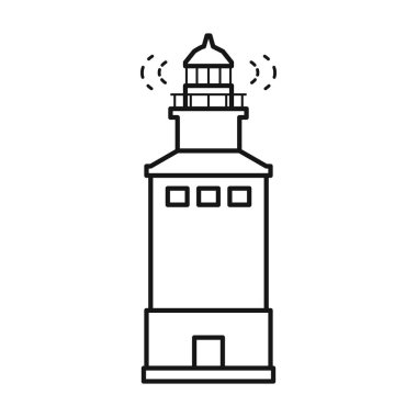 Beacon vektör simgesi. Çizgi vektör simgesi beyaz arkaplan işaretinde izole edildi.