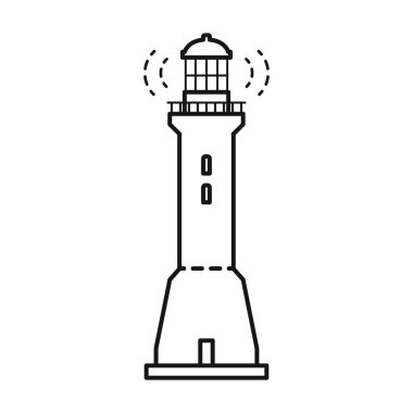 Beacon vektör simgesi. Çizgi vektör simgesi beyaz arkaplan işaretinde izole edildi.
