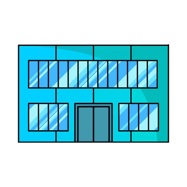 Векторная иллюстрация магазина и современной иконы. Набор векторных иллюстраций цеха и фасада . — стоковый вектор